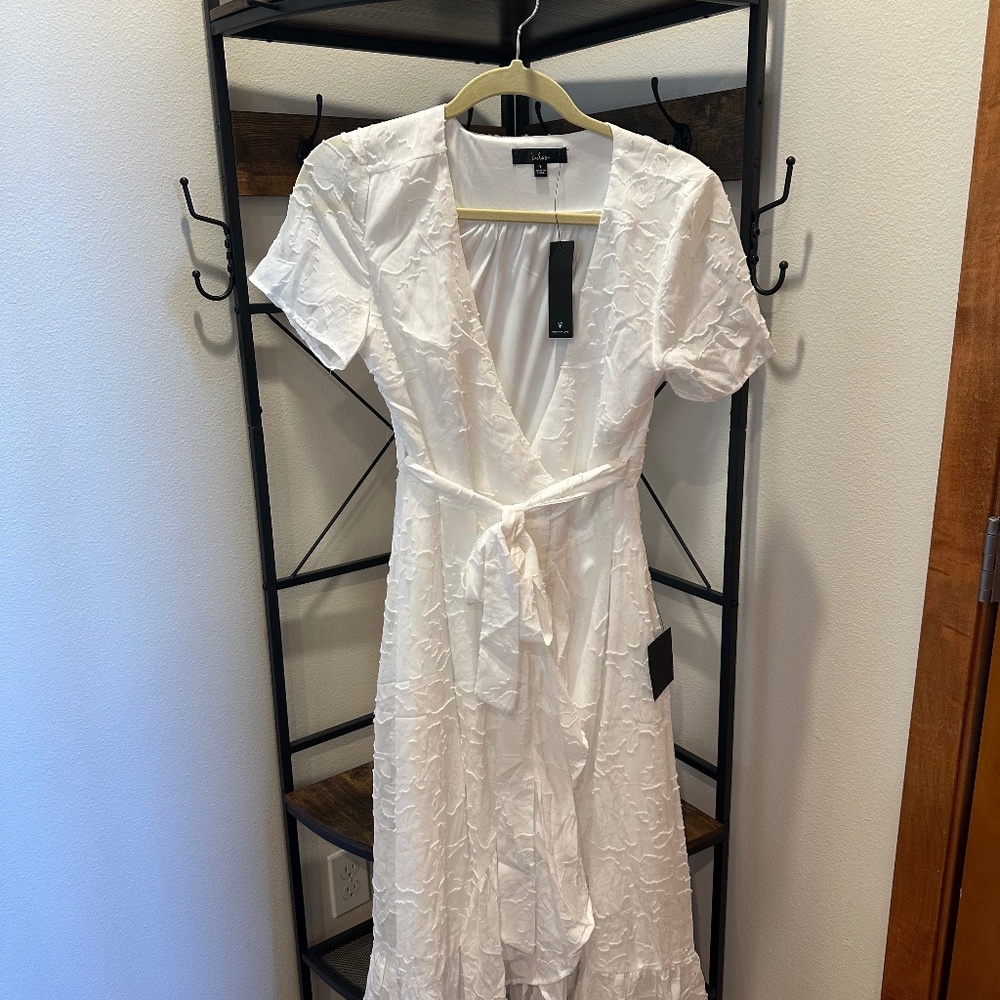 Lulus white wrap dress